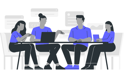 Equipo de consultoría digital de software reunido en Madrid.